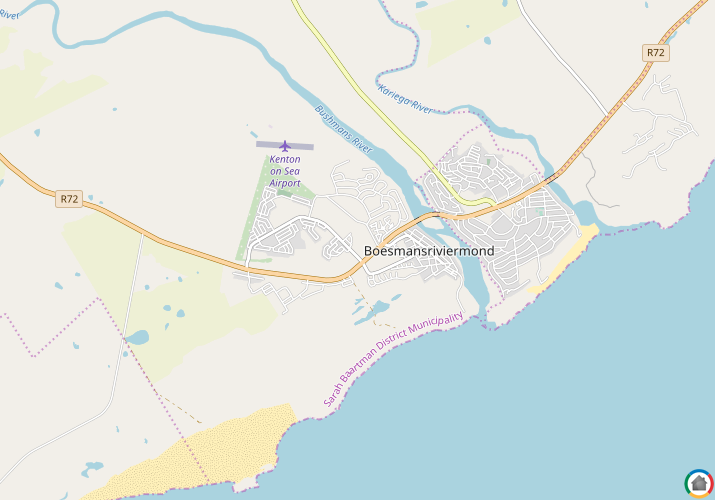 Map location of Boesmansriviermond